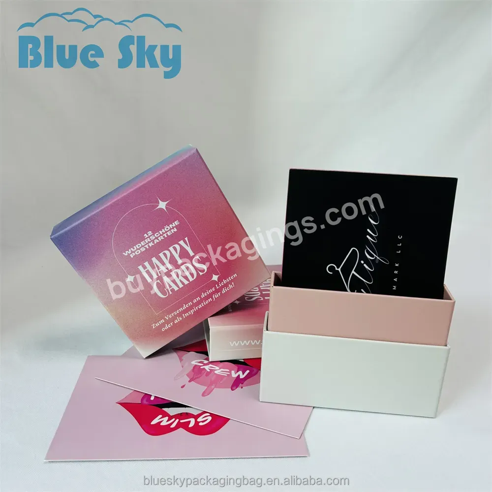 Sales Of The First Certain 1200 Gsm Repeated Paper Affirmative Card Sleeve Insert Postcard Box Business Thank You Card Box