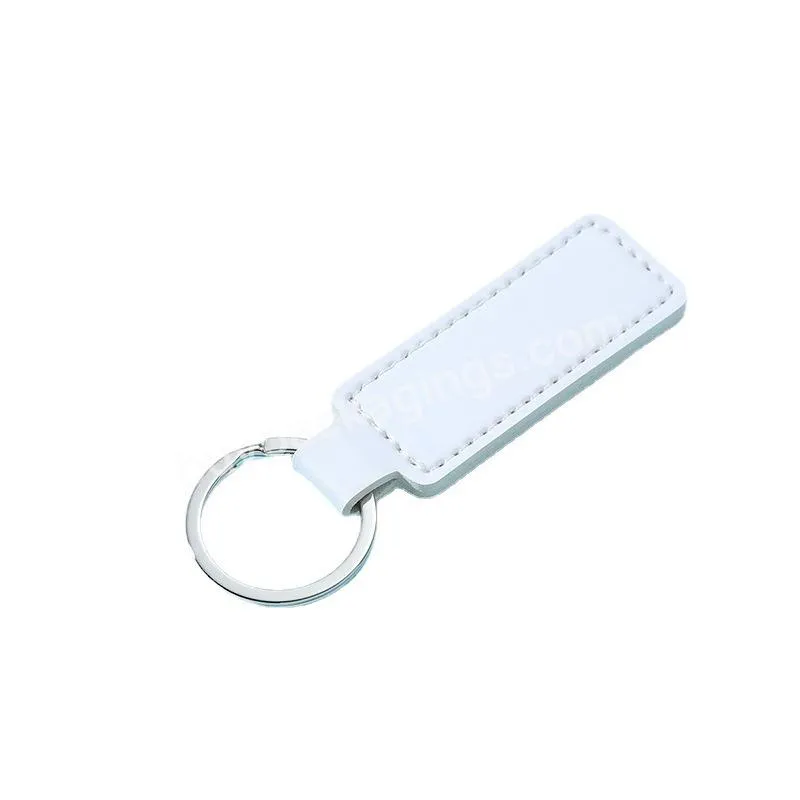 Sample Available Keychain Maker Custom Personalized Luxury Pu Leather Key ring Cowhide Keychain Premium Genuine Leather Keyring