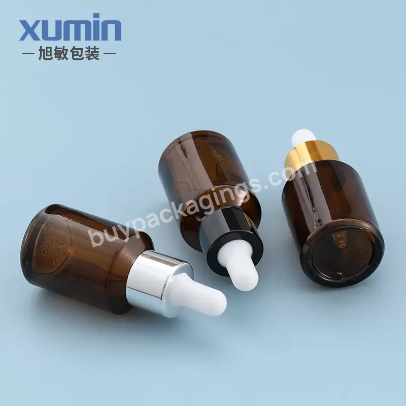 Sample Luxury Oil Dropper Bottle 30ml Amber 1 Oz Glass Bottle With Dropper Bottle Dropper For Hair Oil