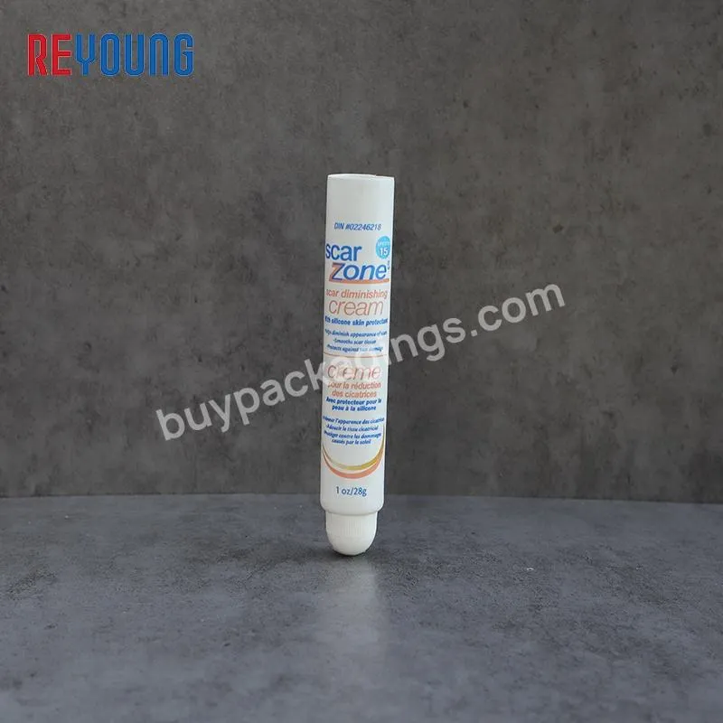 Scar Diminishing Cream Squeeze Soft Packaging Tubes Recycled Biodegradable Plastic Tube With Screw Cap For Medicines