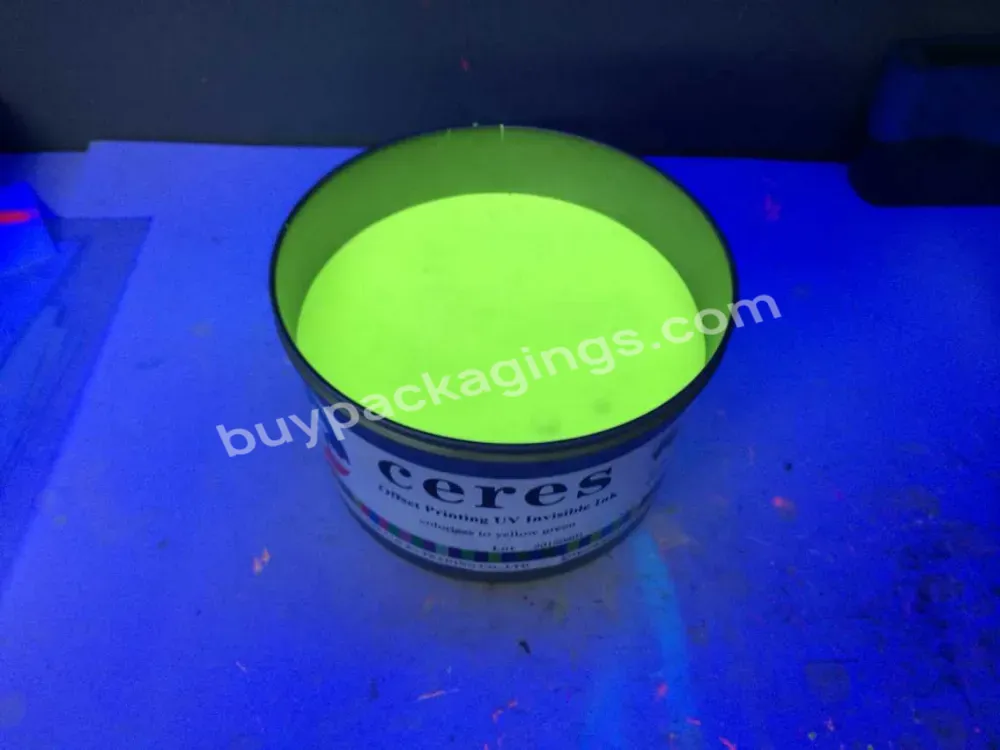 Screen Uv Invisible Printer Ink,Natural Dry Colorless To Yellow Green