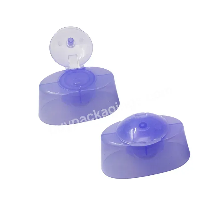 Screw On Oval Shape Plastic Flip Top Cap For Shampoo Bottle