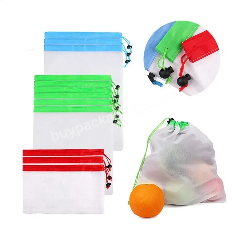 See Through Lightweight Washable Eco-friendly Reusable Mesh Produce Bags Heavy Duty Nylon Shopping Bags With String - Buy See Through Lightweight Mesh Produce Bags,Eco-friendly Heavy Duty Mesh Bag With String,Reusable Nylon Shopping Mesh Produce Bags.