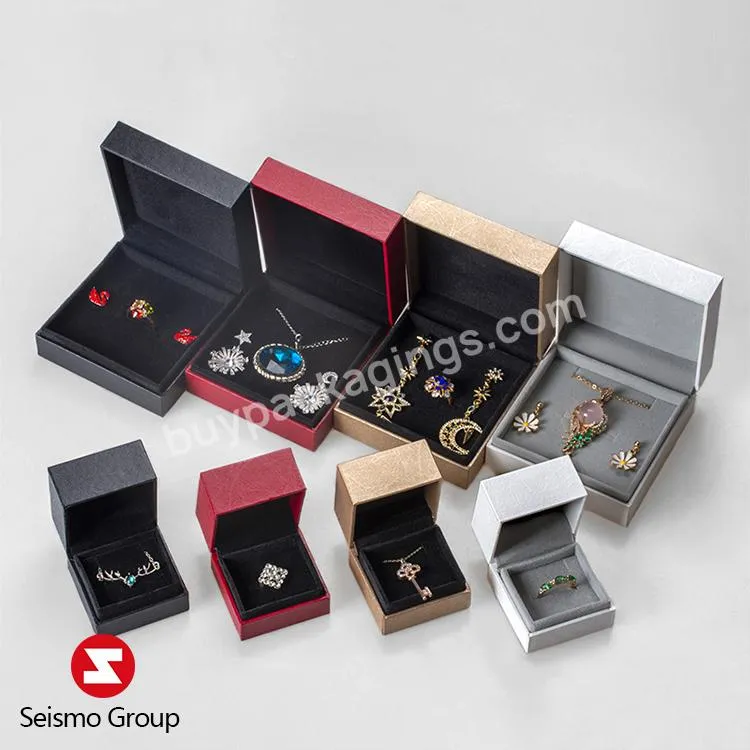 Seismo Custom Design Premium Necklace Ring Jewelry Box Specialty Paper Gift Box Jewellery Packaging Set