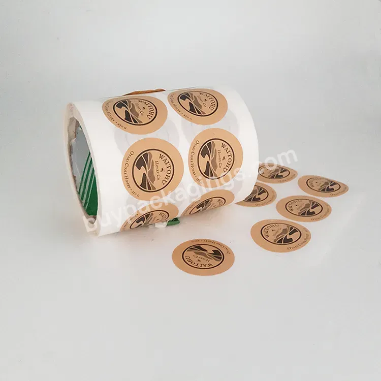 Self Adhesive Kraft Paper Label Sticker Printing,Package Bee Honey Sticker