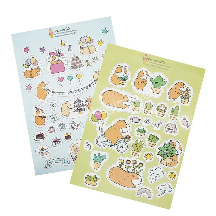 Self Adhesive Paper Labels Printing Custom Kiss Cut Sticker Sheet