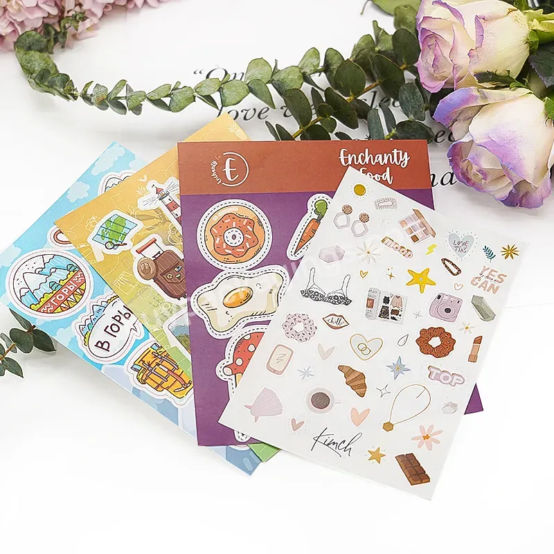 Self Adhesive Paper Labels Printing Custom Kiss Cut Sticker Sheet