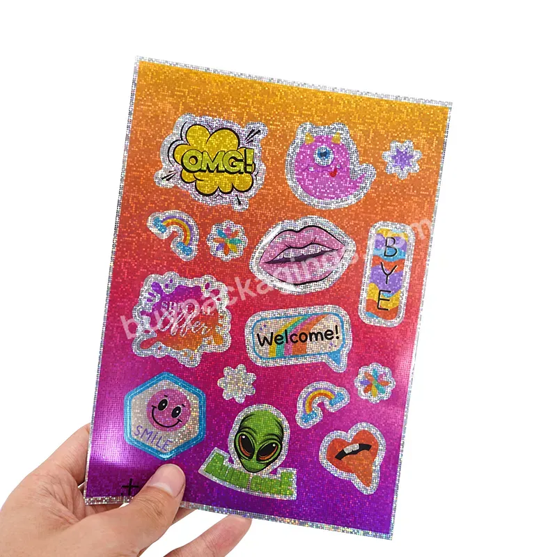 Self Adhesive Paper Labels Printing Custom Kiss Cut Sticker Sheet