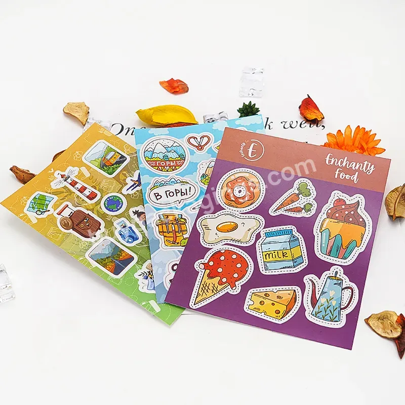 Self Adhesive Paper Labels Printing Custom Kiss Cut Sticker Sheet