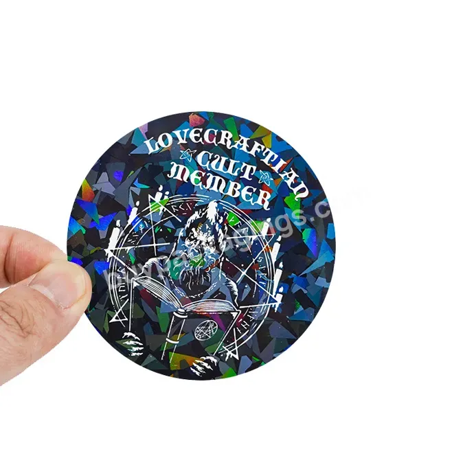 Self Adhesive Waterproof Custom Uv Holographic Business Logo Die Cut Sticker Printing