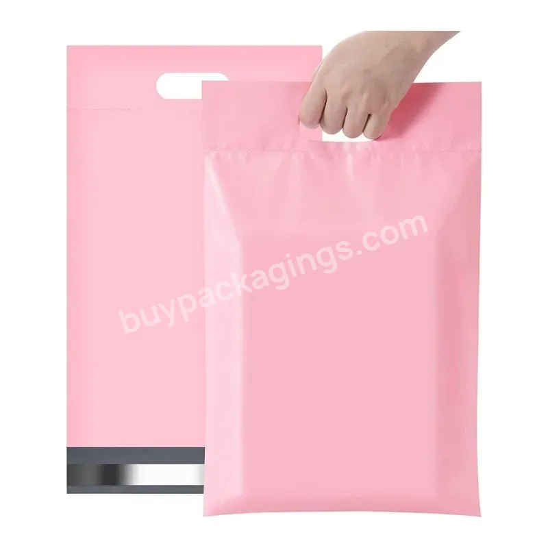 Self Seal Adhesive In-stock Pink Thank You Polymailers Recyclable 10x13 Custom Shipping Bags For Clothes With Logo & Handle - Buy Custom Shipping Bags For Clothes,Polymailers,Custom Poly Mailer With Handle.