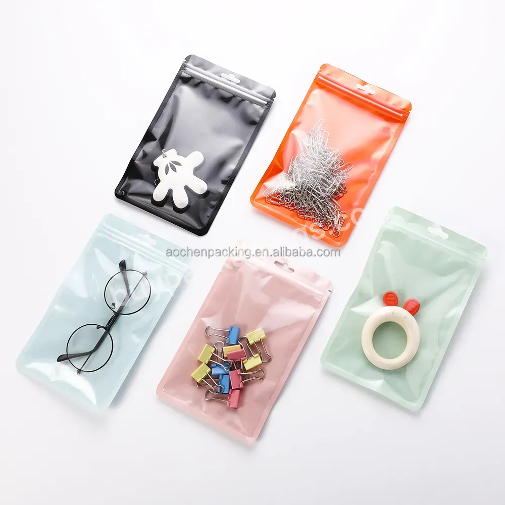 Self Seal Bags For Jewelry,Packaging Custom,Ziplock Bag With 1 Side Transparent