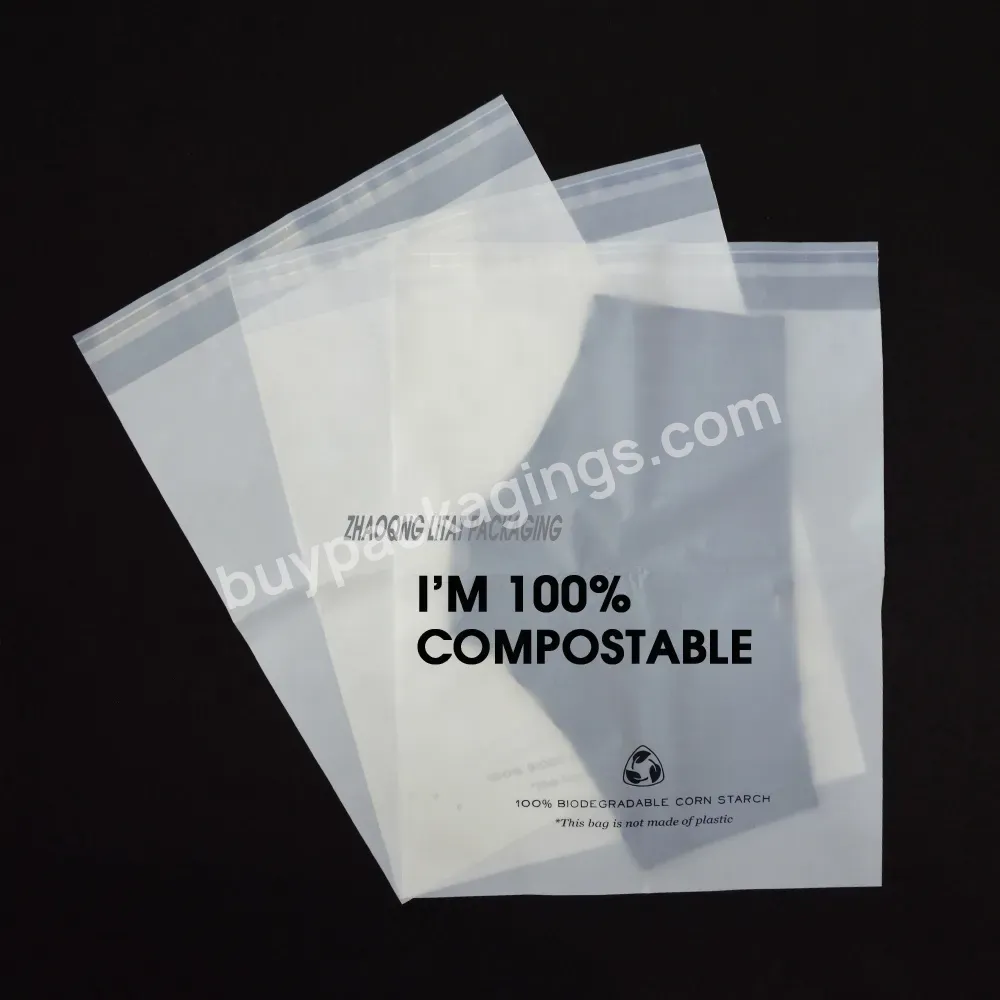 Self Seal Compost Zip Lock Corn Starch Garment Empaques Bio Envases Plastic Ziplock Pouch Bolsa Compostable Packaging Bags