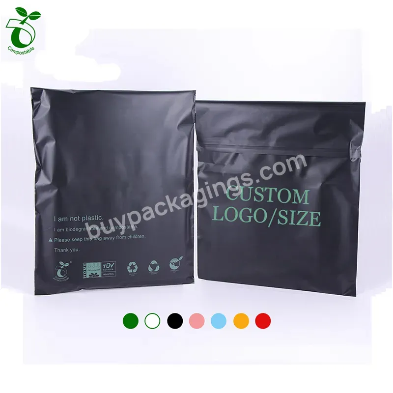 Self Seal Corn Starch Plastic Bag Printed Polythene Poly Shipping Package Biodegradable Compostable Mailing Postal Satchel Bag