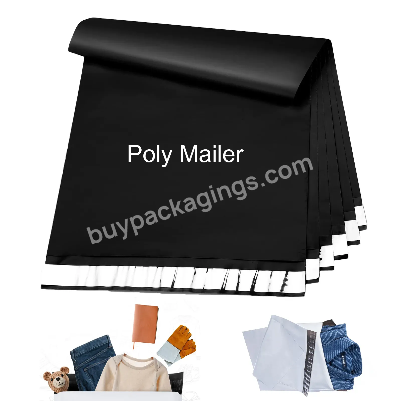 Self Seal Custom Adhesive Clothing Mailing Bags Private Design Express Envelope Bag Waterproof Black Shipping Poly Mailer