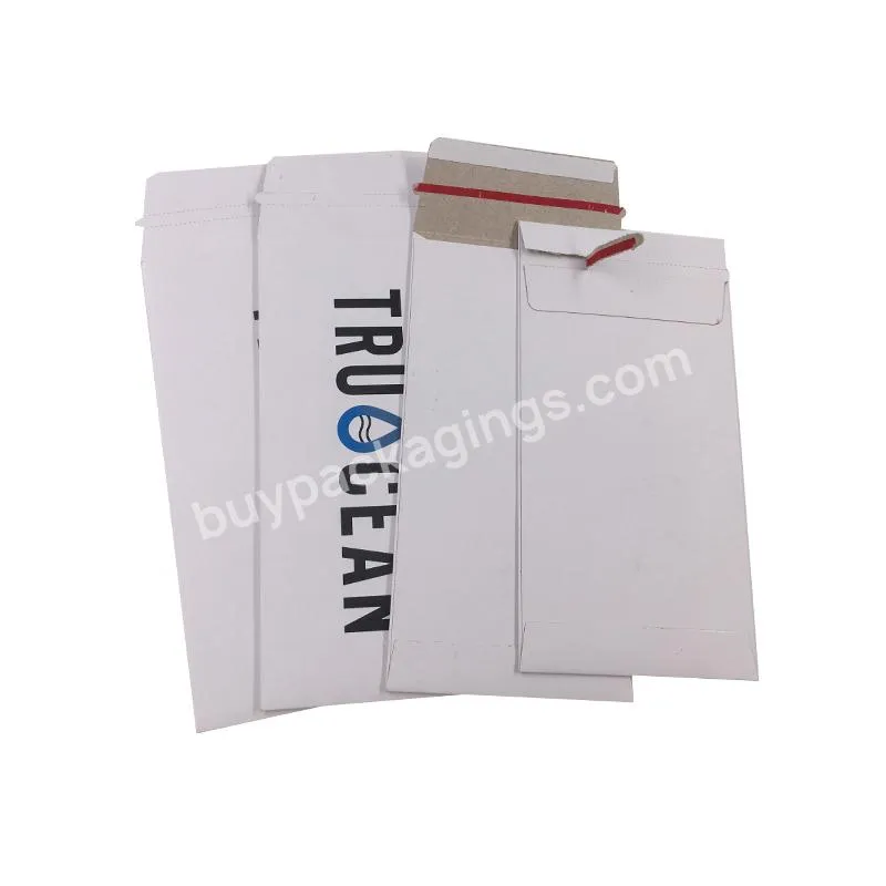 Self Seal White Chipboard Document Sticker Packaging Mailing Bags Express Cardboard Envelopes Custom Photo Paper Mailers