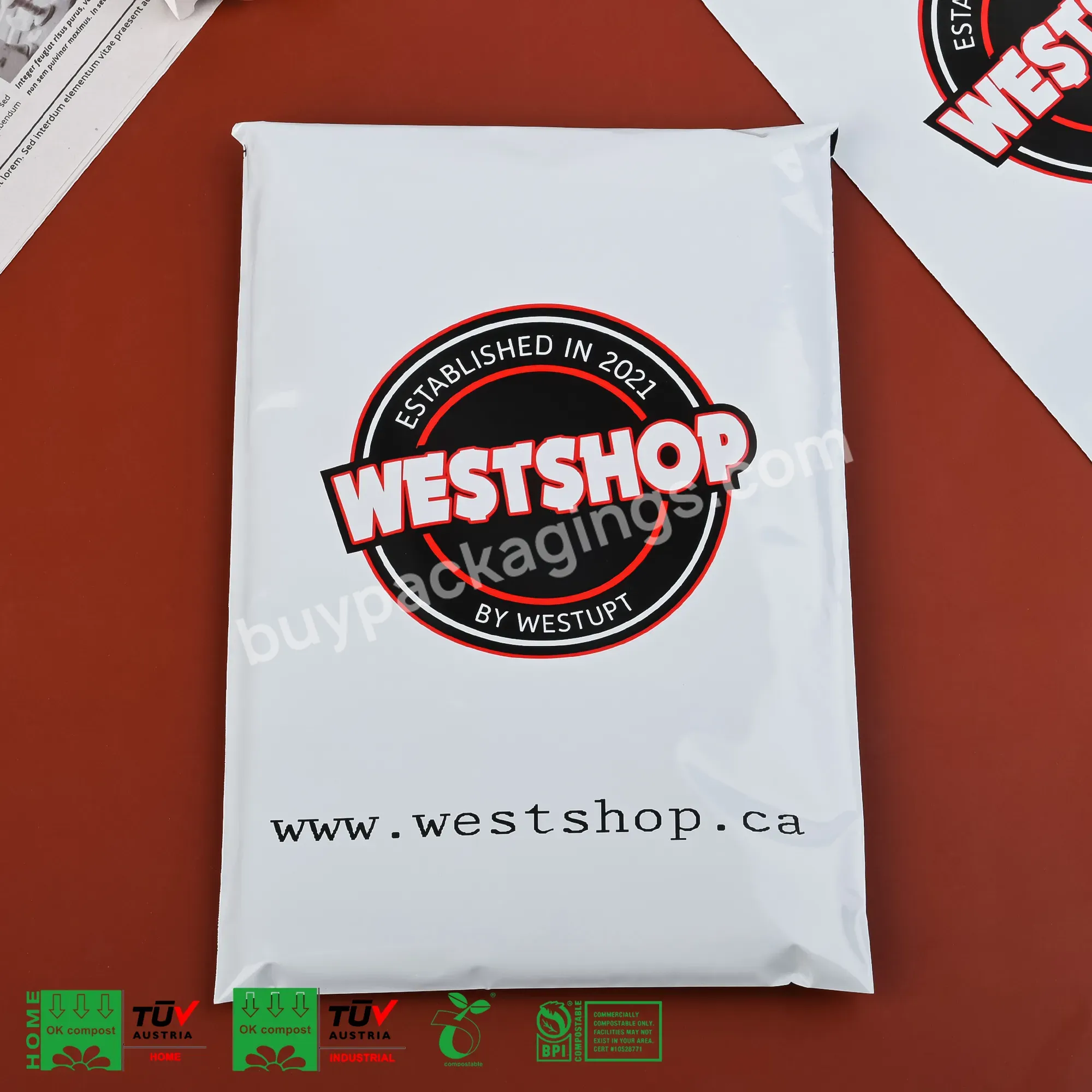 Self Sealing Eco Friendly Plastic Polymailers Biodegradable Bags Shipping Bags Custom With Logo