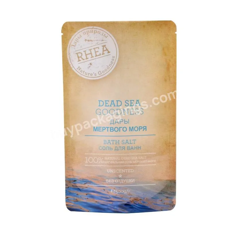 Self-standing Bath Salt Packaging Bag/ Plastic Bag For Natural Ocean Sea Salt Packaging