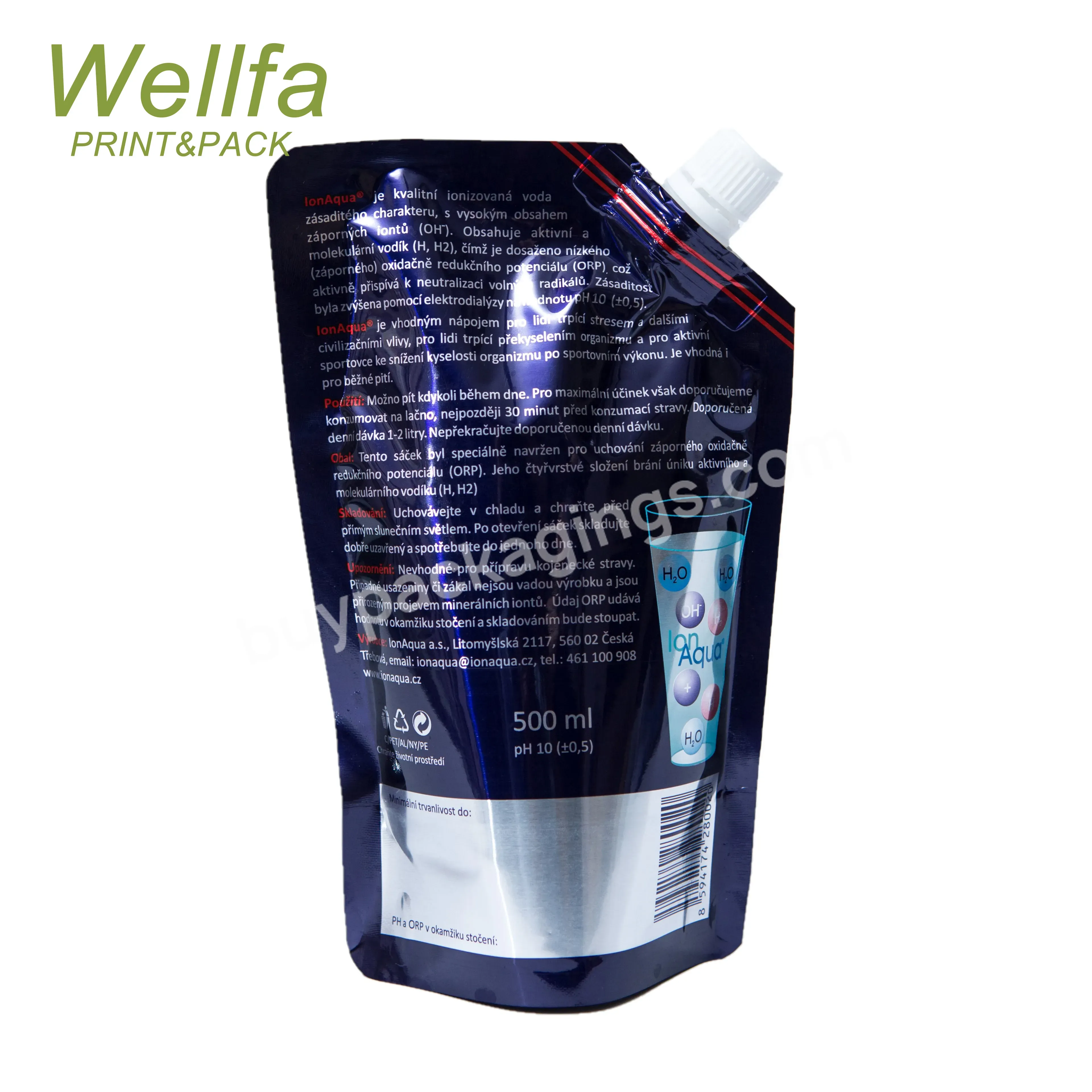 Shampoo Packaging Liquid Pouch With Top Spout Bag