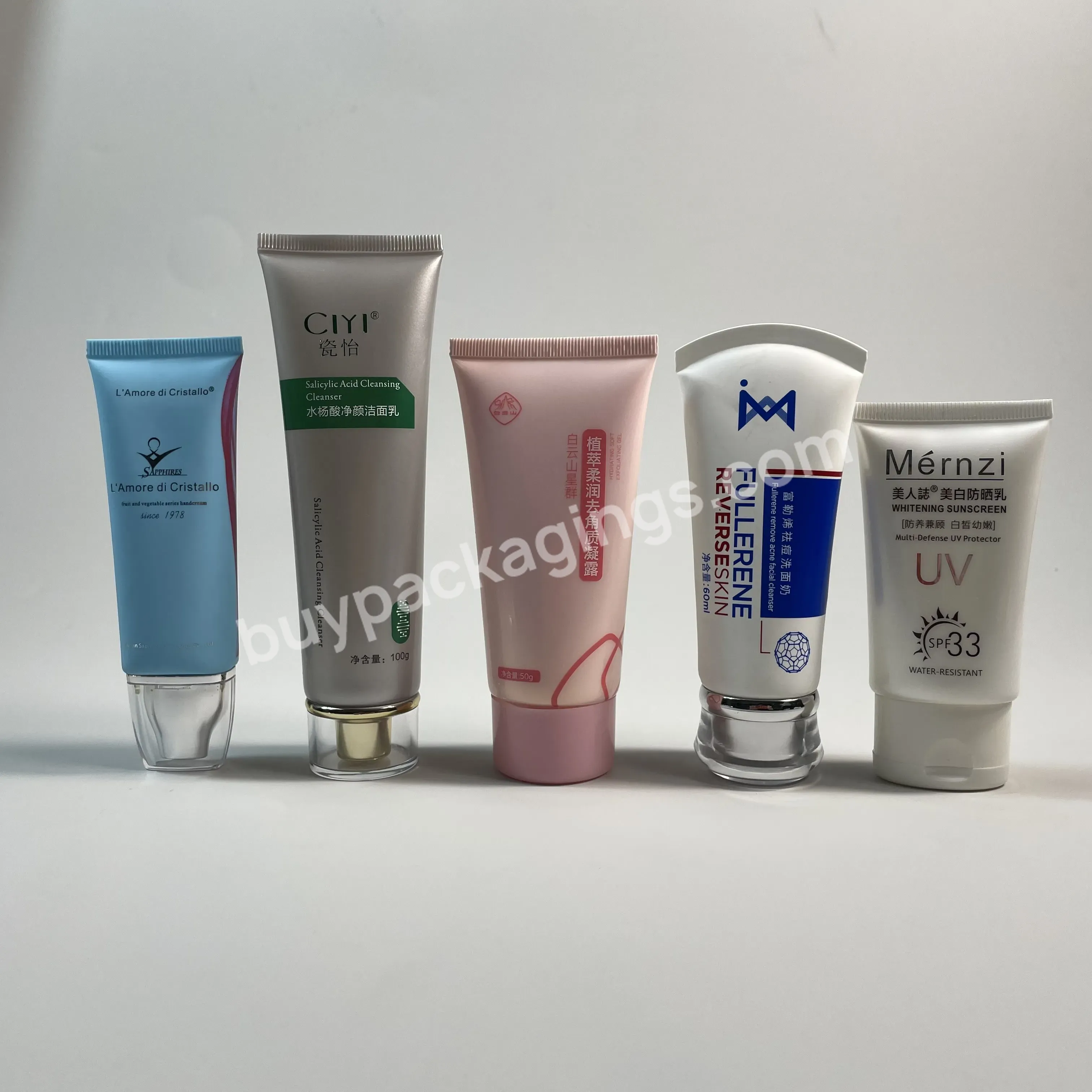 Shampoo Sunscreen Container Hand Cream Squeeze Toothpaste Lotion Plastic Tube Cosmetic Packaging