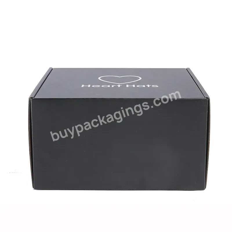 Shanghai Factory Offset Printing Custom Design Folding Shipping Paper Black Clothing Packaging Mailer Box