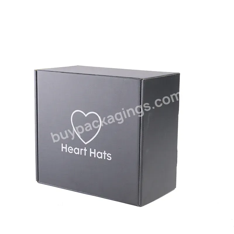 Shanghai Factory Offset Printing Custom Design Folding Shipping Paper Black Clothing Packaging Mailer Box