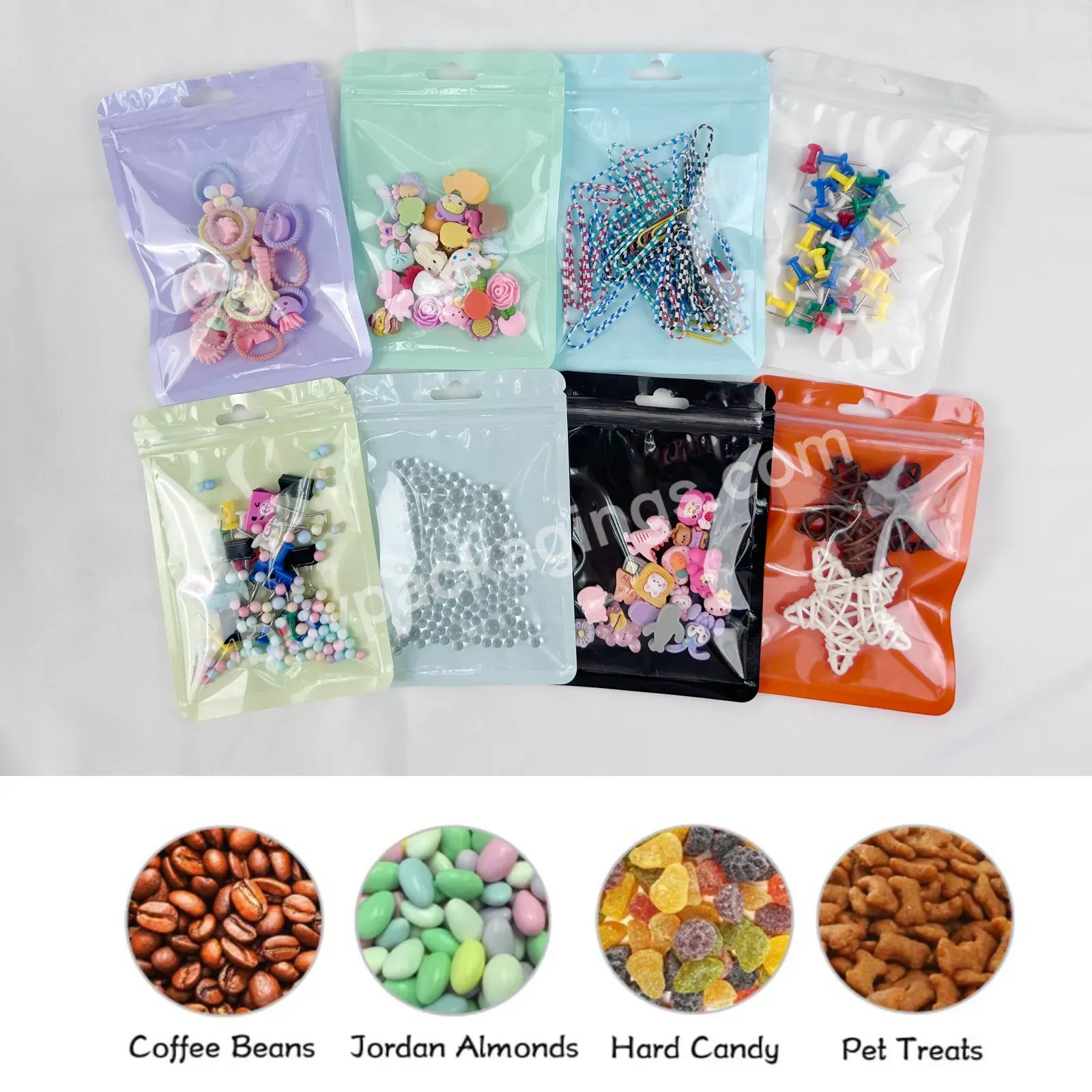 Share Plastic Bag With Zip Lock Bags Black Green White Blue Color Packing Bag With Zipper