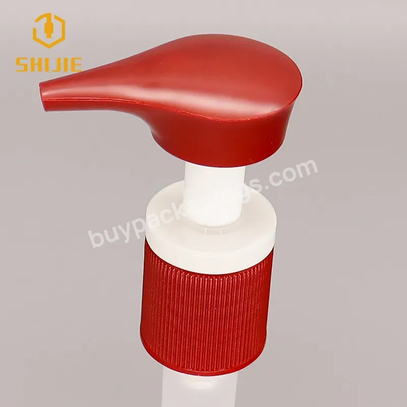 Shijie Red Plastic Shampoo Lotion Foaming Hand Liquid Soap Dispenser Pump