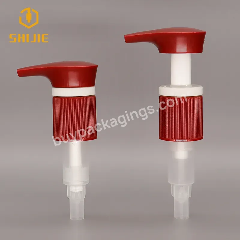 Shijie Red Plastic Shampoo Lotion Foaming Hand Liquid Soap Dispenser Pump