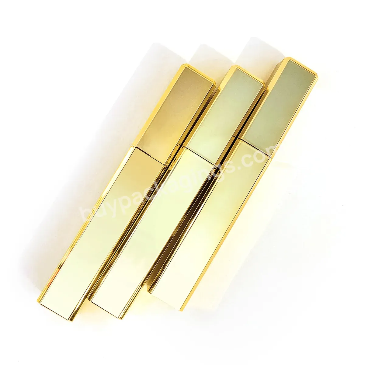 Shiny Gold Mascara Wand Tube Plastic Cap Empty Mascara Bottle With Brush Mascara Plastic Tube Container Tube Packaging