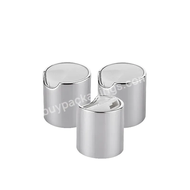 Shiny Silver + Shiny White Dispenser Disc Top Cap For Shampoo