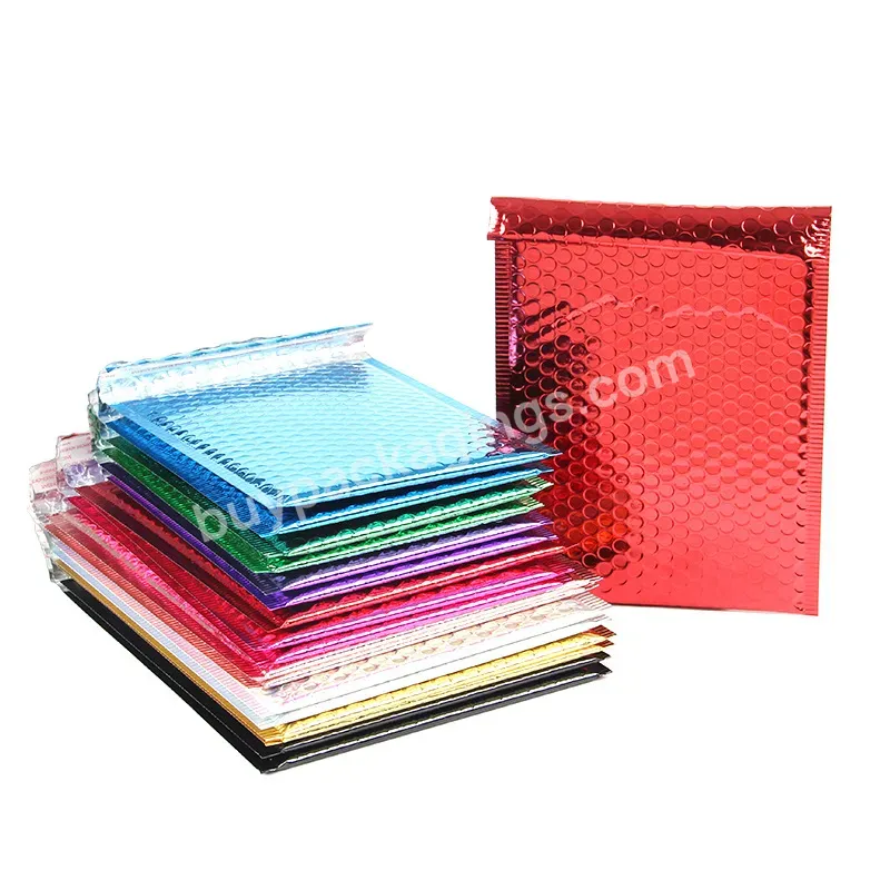 Shipping Packaging Low Moq Customized Size Metallic Bubble Mailer Rose Gold Padded Envelopes Mailing Bag Poly Bubble Mailer