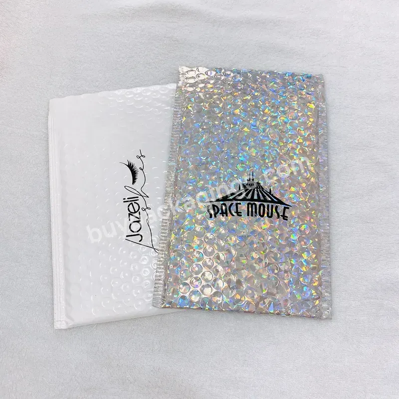 Shipping Packaging Mailer Bubble Custom Logo Printed Waterproof Self Sealing Poly Mailers Black Colored