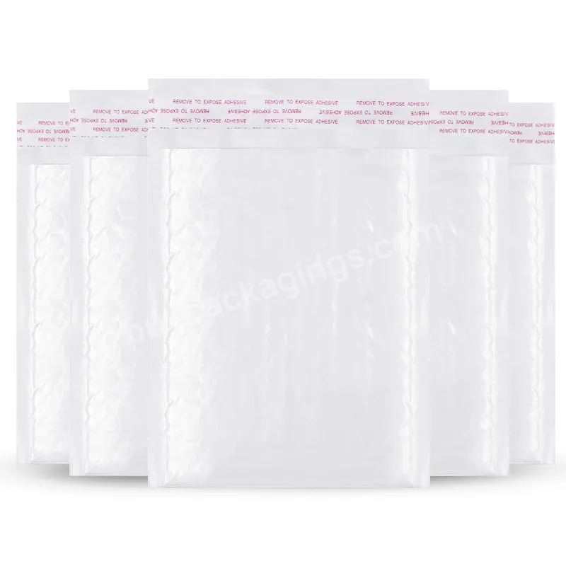 Shipping Packaging Small Mailing Wrap Bag Custom White Poly Padded Envelope Bubble Mailer With Logo