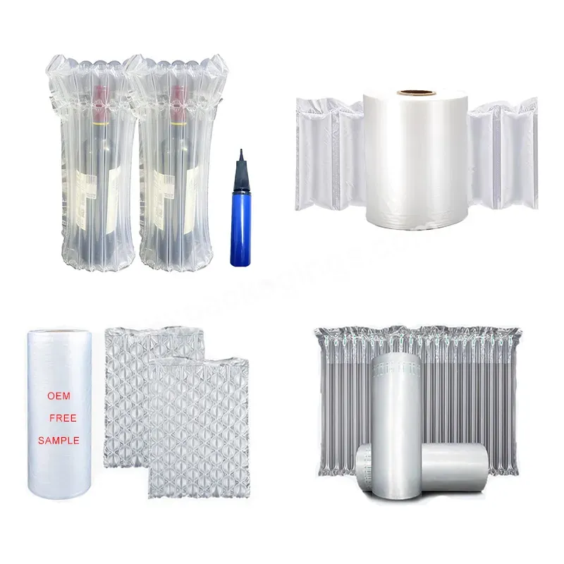 Shipping Packing Plastic Packaging Column Wrap Bags Air Cushion Bubble Film Roll