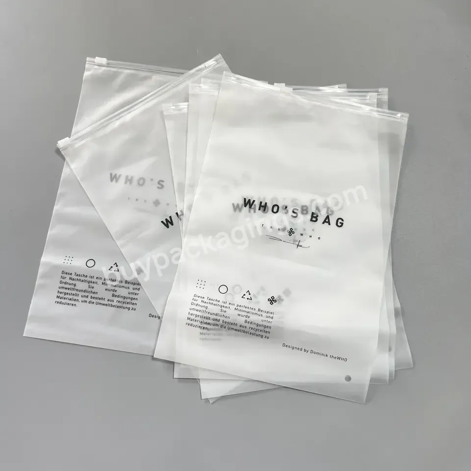 Shirt Packaging Bags Customized Frosted Clear Bags Plastic Bag Zipper Clothes Swimwear Biodegradable Packaging