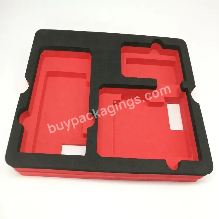 Shock Absorb Custom Die Cutting Black Eva Packaging Foam Insert For Packing Box