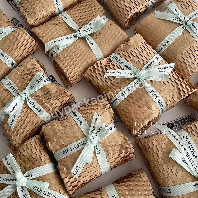 Shock Absorption Brown Expandable Paper Brown Honeycomb Wrapping Paper Honeycomb Cushioning Wrapping