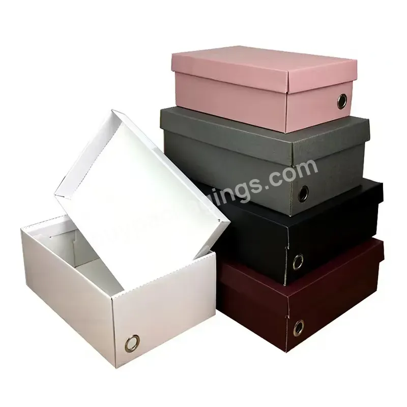 Shoe Corrugated Shipping Box Packaging With Cmyk Offset Printing