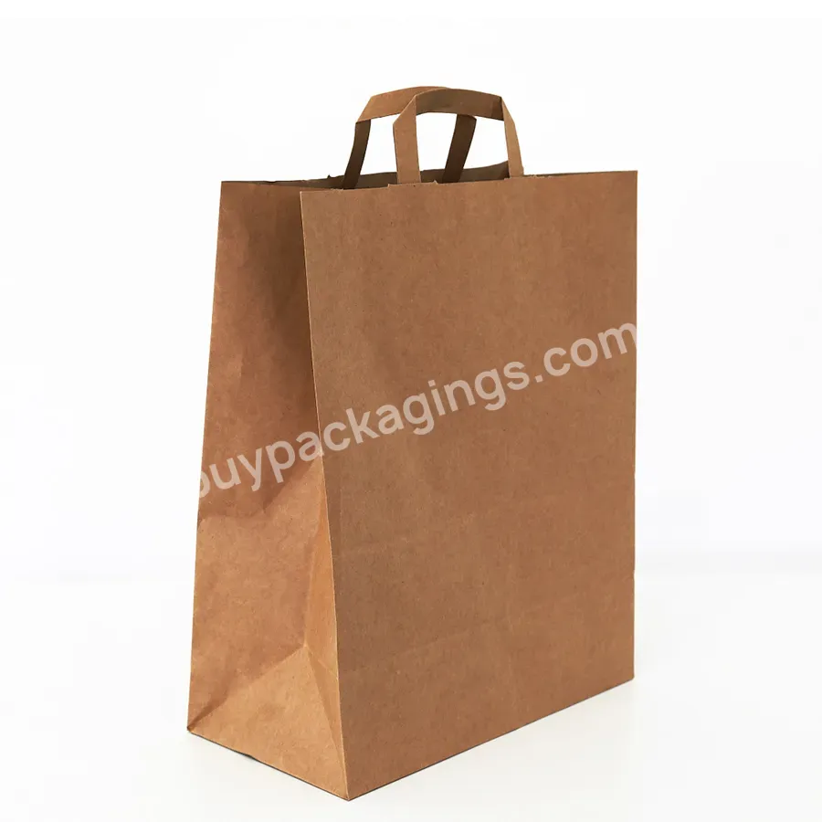 Shoes & Clothing Brown Paper Bags With Handles Packaging Paper Bag Gift Paper Shopping Bag