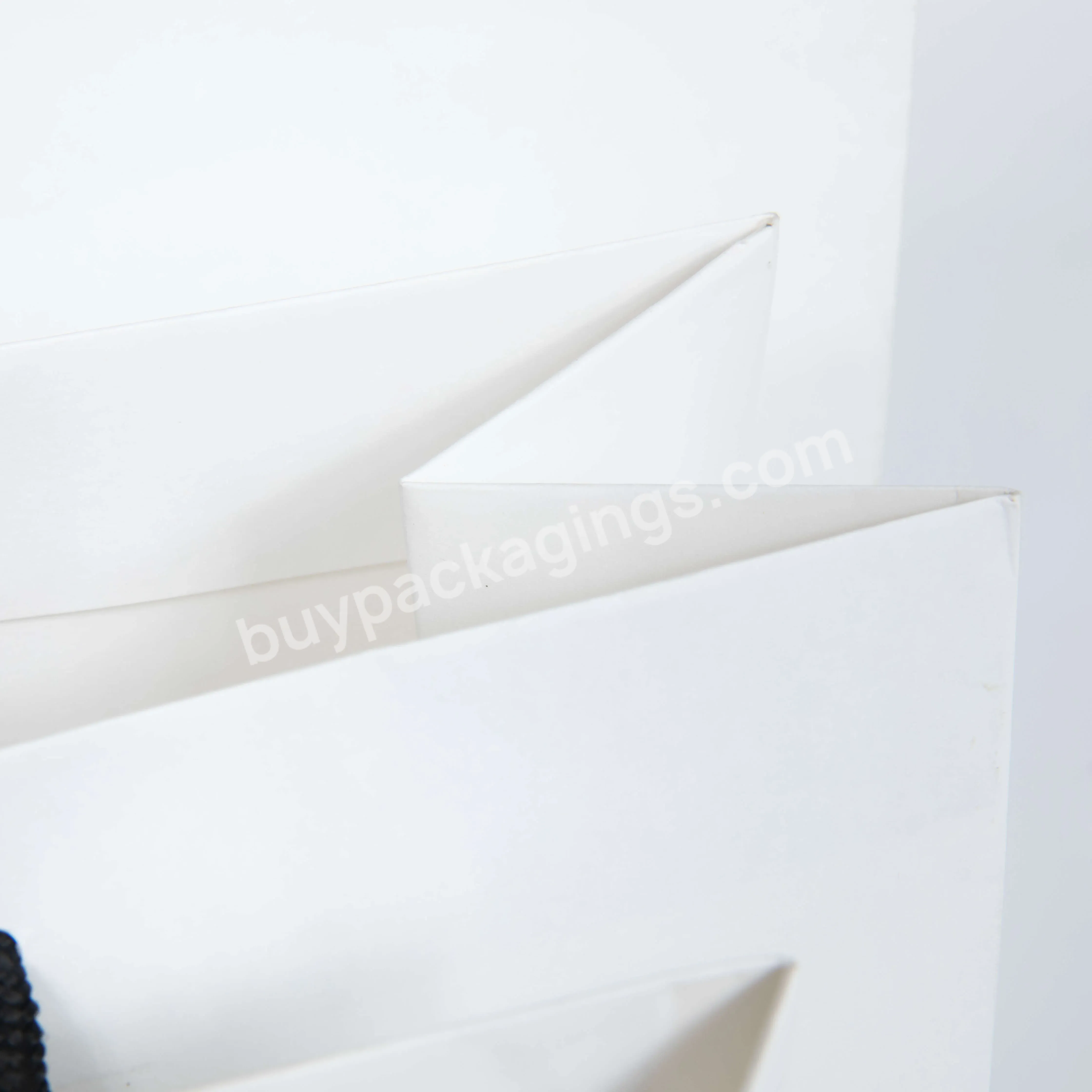 Shopping Bag Paper Custom White Personalized Paper Bag Custom Logo Paper Bag With Ribbon Handle