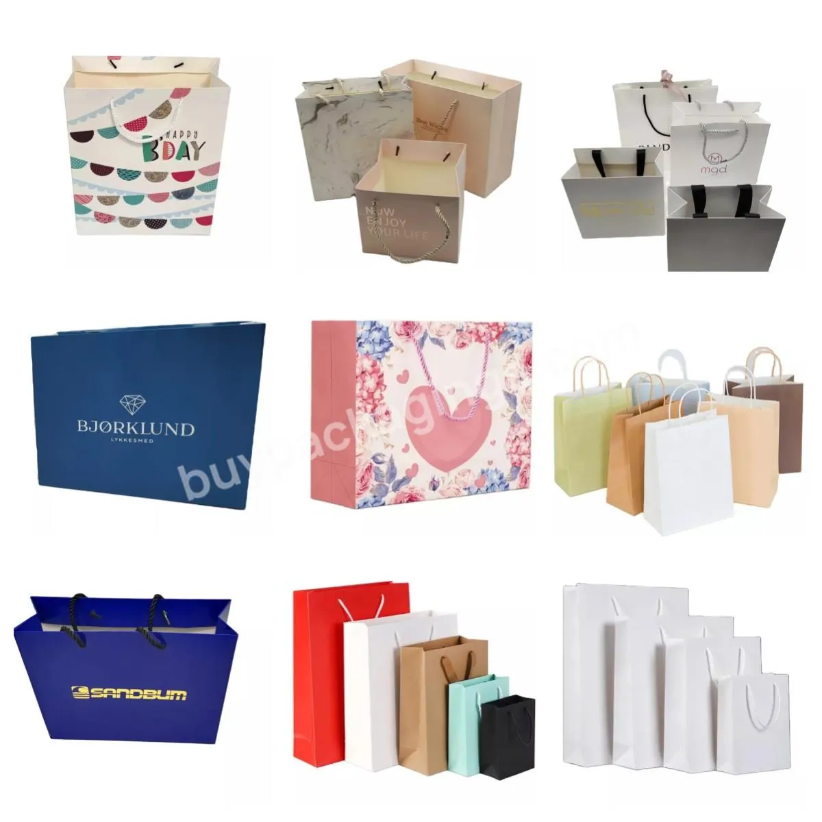 Shopping Bag Wholesale Cheap Large Recycle White Custom Logo Grocery Clothes Luxury Foldable Paper Shopping Bag