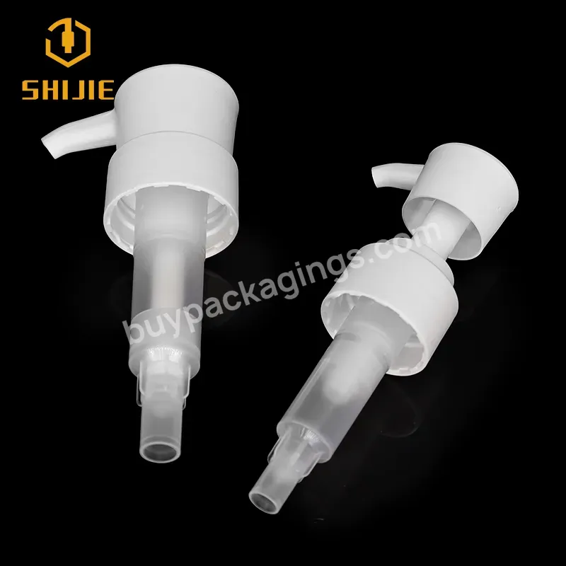 Shuijie Screw Lotion Dispenser Pump 24mm 28mm Plastic Up-down Screw Lotion Pump For Shampoo Bottle