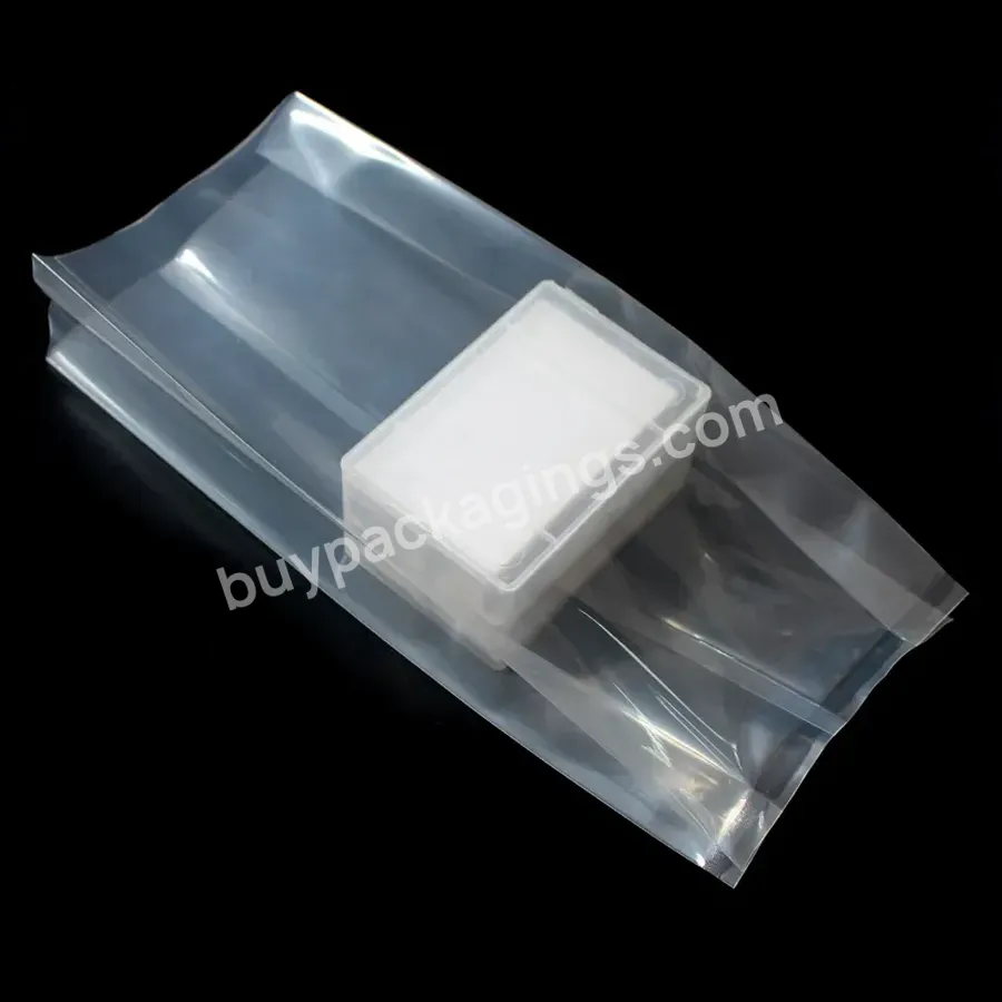 Side Gusset Pet Plastic Bags Flat Bottom Polyethylene Bag Clear Packaging Bags For Electronic Components