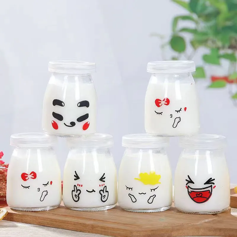 Silk mouth pudding cup yogurt bottle bird's nest bottle honey glass jar jam bottle price