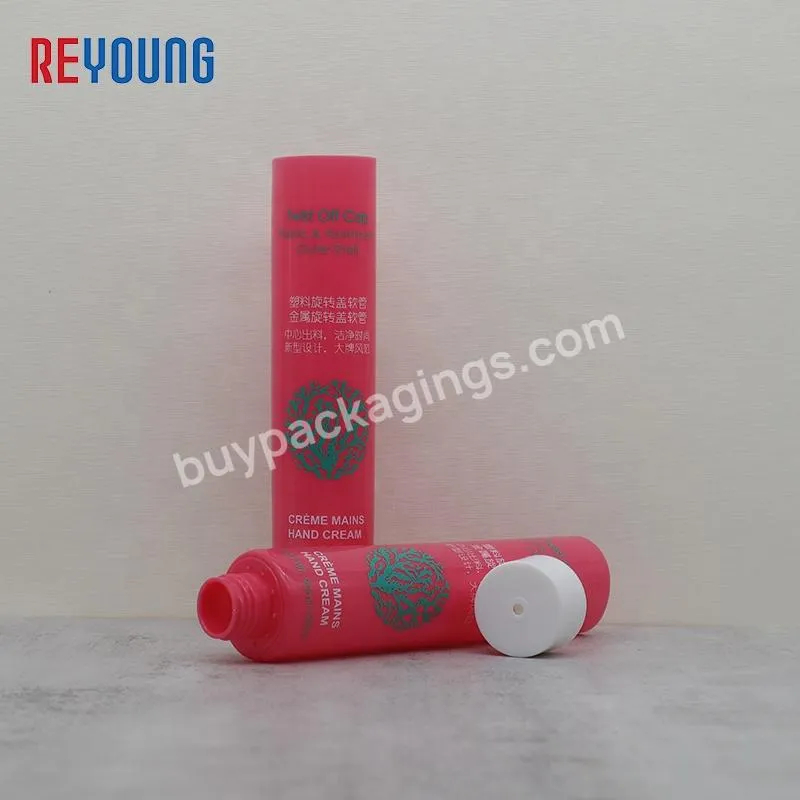 Silk Screen Printing Plastic Tube For Cosmetics Packaging With Center-dispensing Twist Off Cap