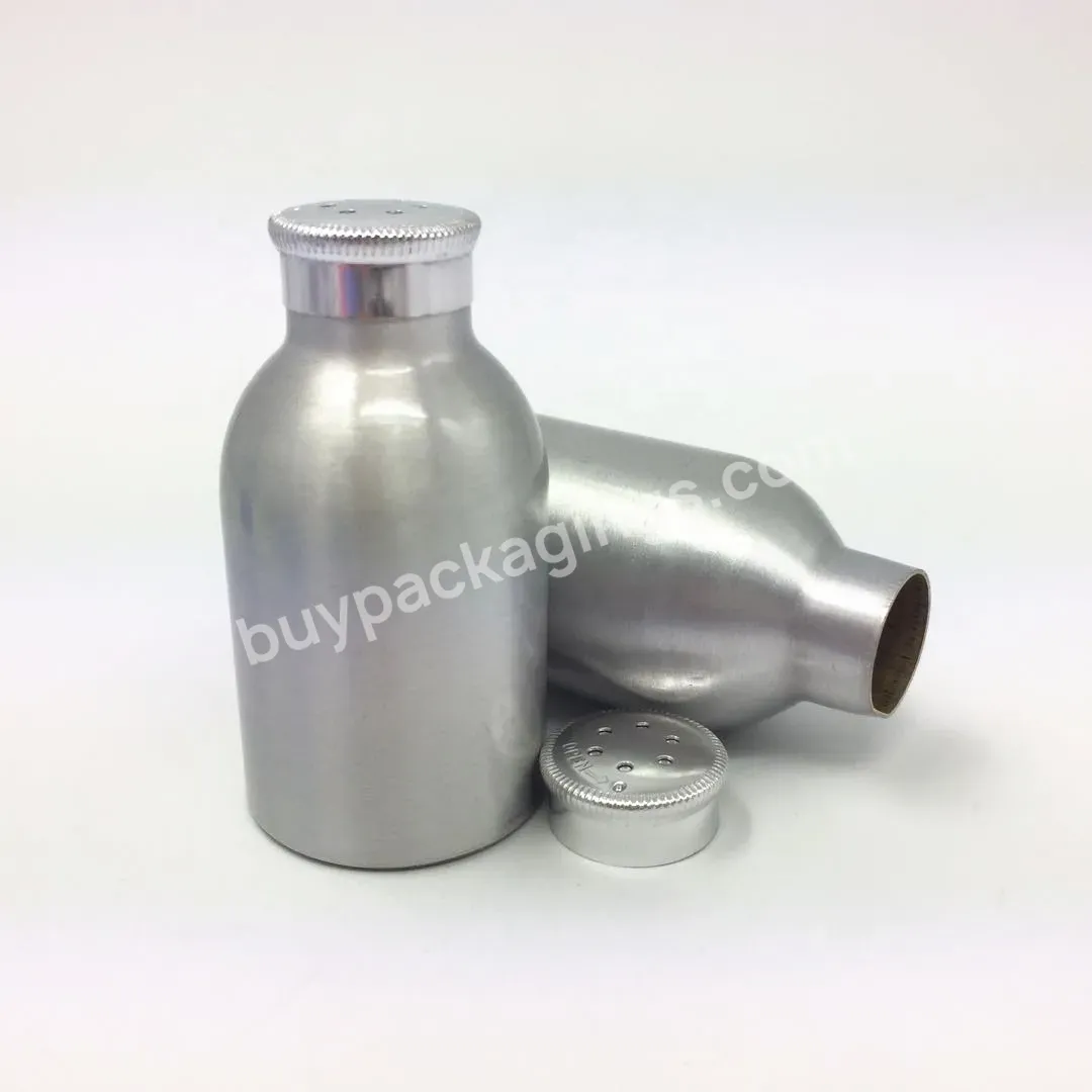 Silver 50g Sifter Cap Aluminum Talcum Powder Bottles For Baby Powder Packing