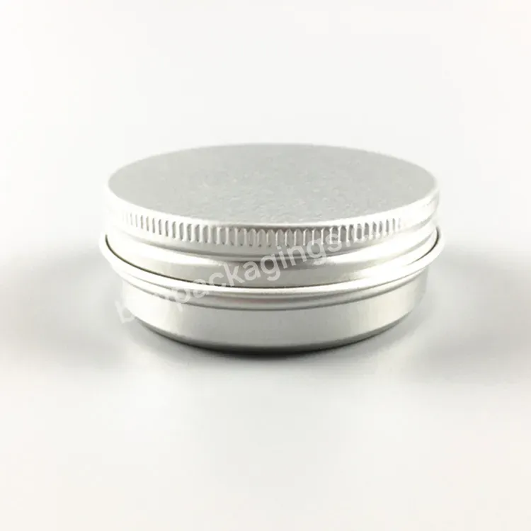 Silver Color 30g 50g 100g Round Aluminum Cosmetic Tin Container Metal Aluminum Jar