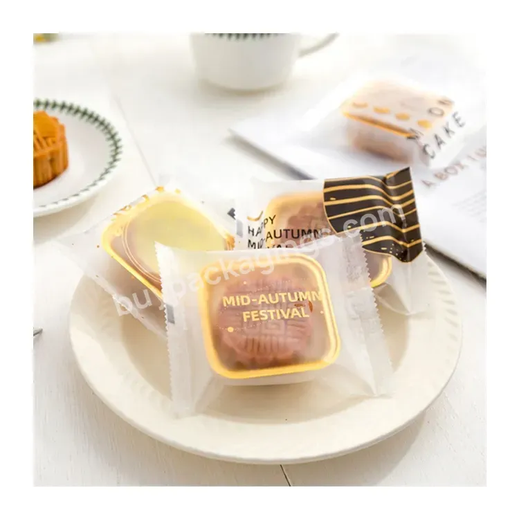 Sim-party 4 Styles Mixed Biscuit Clear Egg Yolk Puff Opp Bags Single Mooncake Heat Sealing Bag