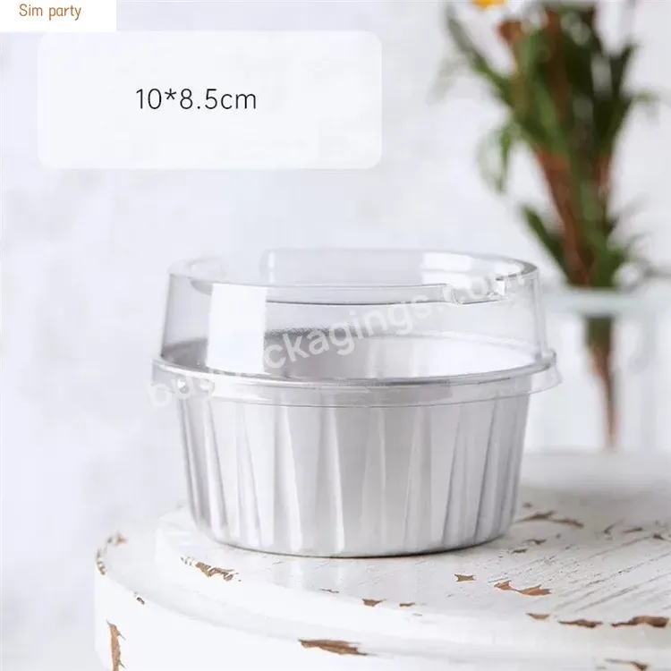 Sim-party Blue Gold Mini Food Grade Baking Cake Pudding Cup Not Sticky Aluminized Oven Cupcake Box - Buy Cup Pudding,Baking Pudding Cake Cup,Cupcake Container.